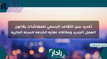 تحديد سن التقاعد الرسمي للمعاشات بقانون العمل الجديد ومكافأة نهاية الخدمة للسنة الجارية